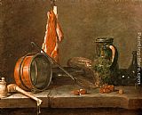 A Lean Diet  with Cooking Utensils Jean Baptiste Simeon Chardin by Jean Baptiste Simeon Chardin